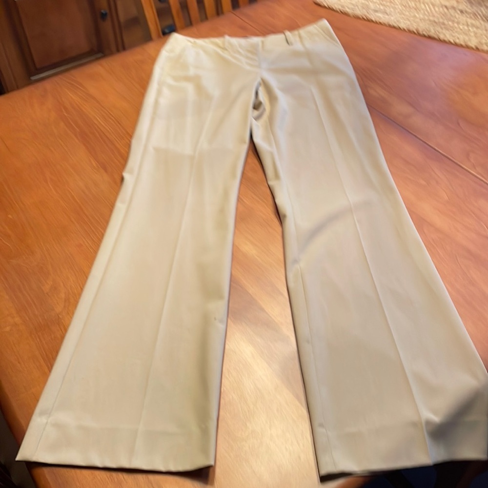 Wide leg. Tan dress pant.